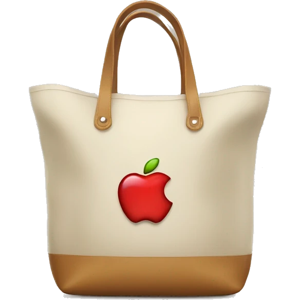 Bag with apple logo like iplace bags emoji