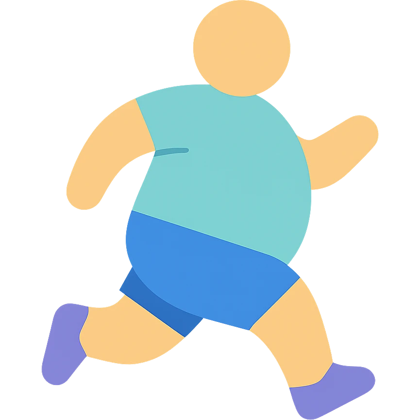 fat running man emoji
