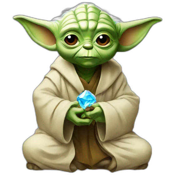 Yoda with jewel emoji