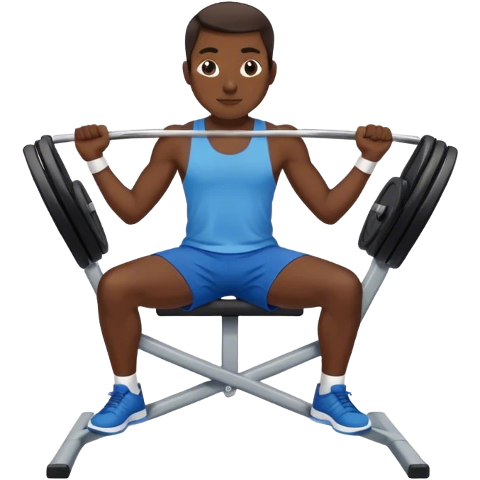 blue shorts seated rows exercise emoji