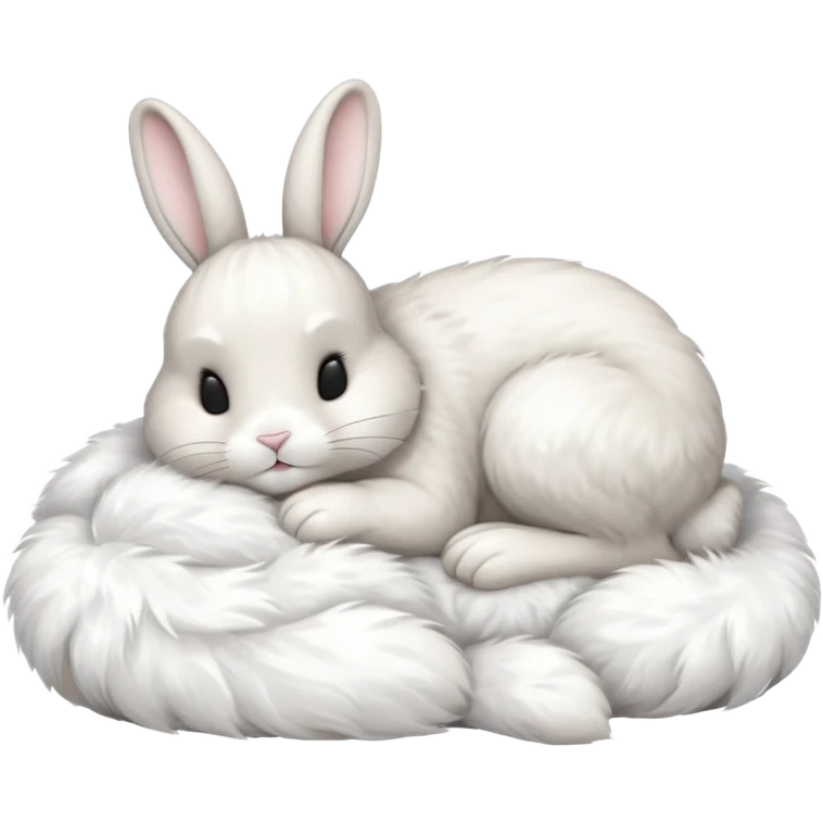 fullbody sleeping bunny  ios 16 very cute slay prada emoji