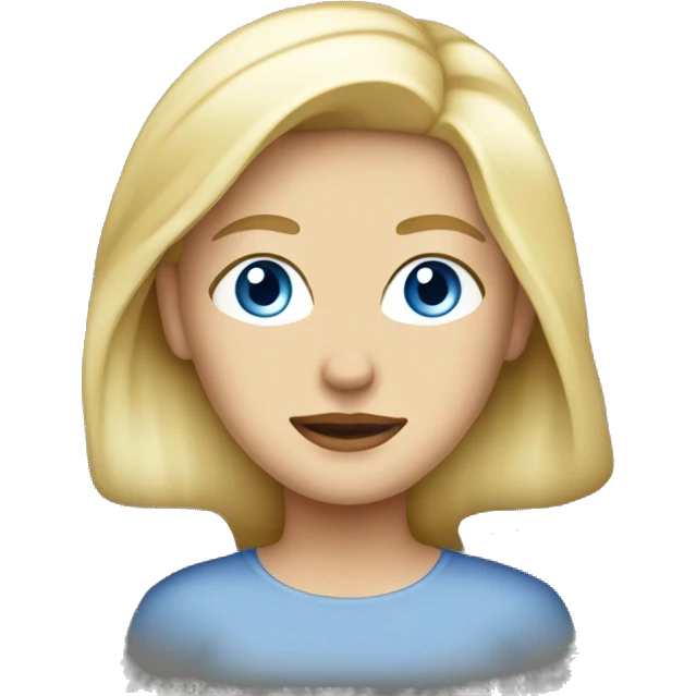 blonde lady with blue eyes maga hat on emoji