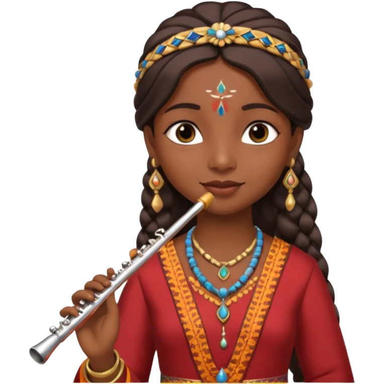 Indian Girl With Fluteü emoji