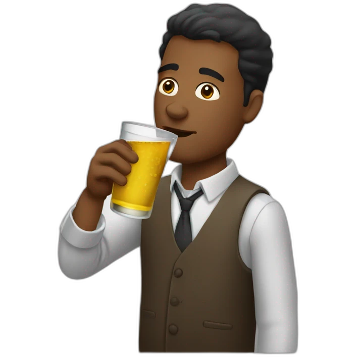 man drinking shot emoji