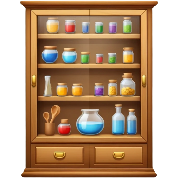 display showcase cabinet with items emoji