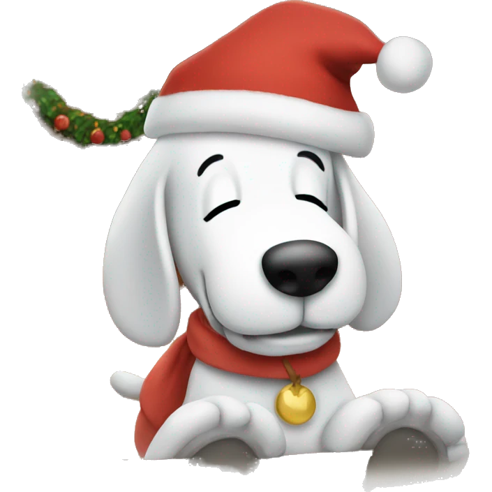 Cozy Christmas snoopy emoji