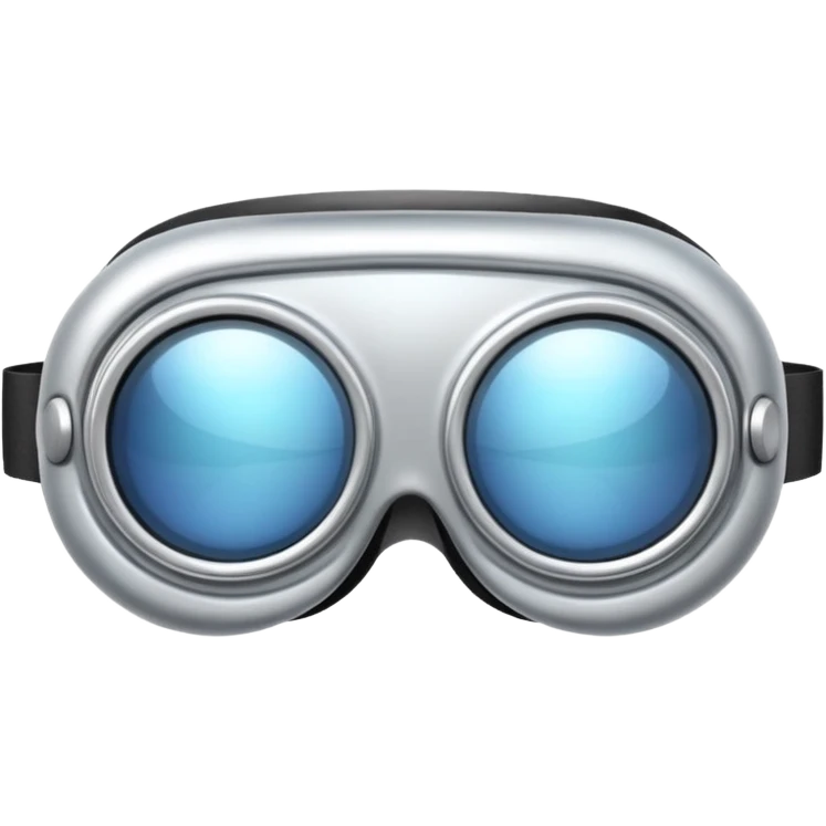 silver simulation goggles emoji