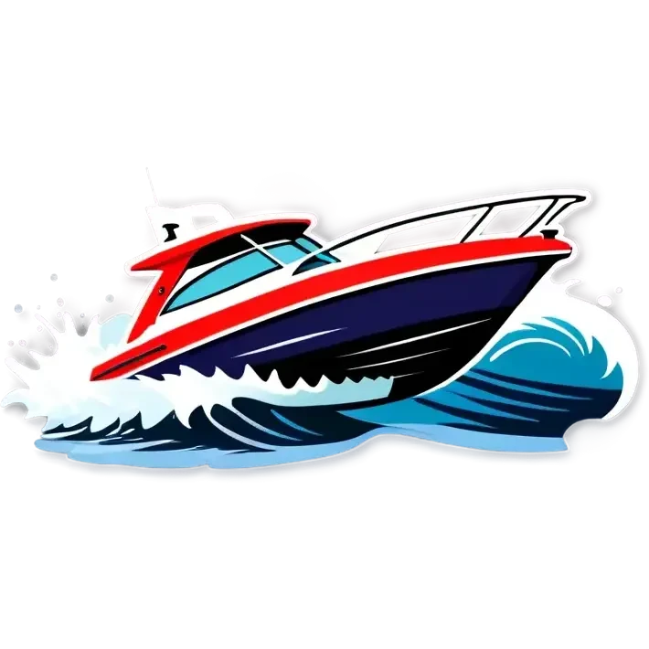 sport boat over wave emoji