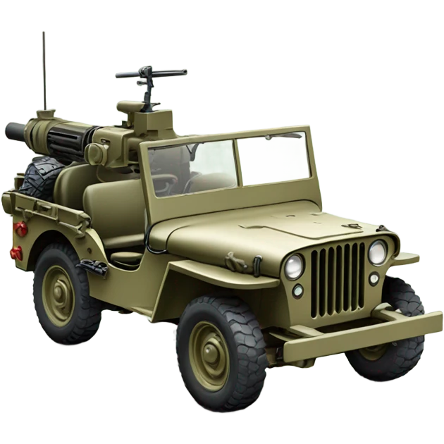 jeep WILLYS with Machine gun emoji