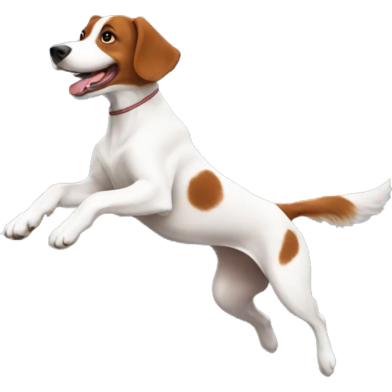 brittany dog agility jumping emoji