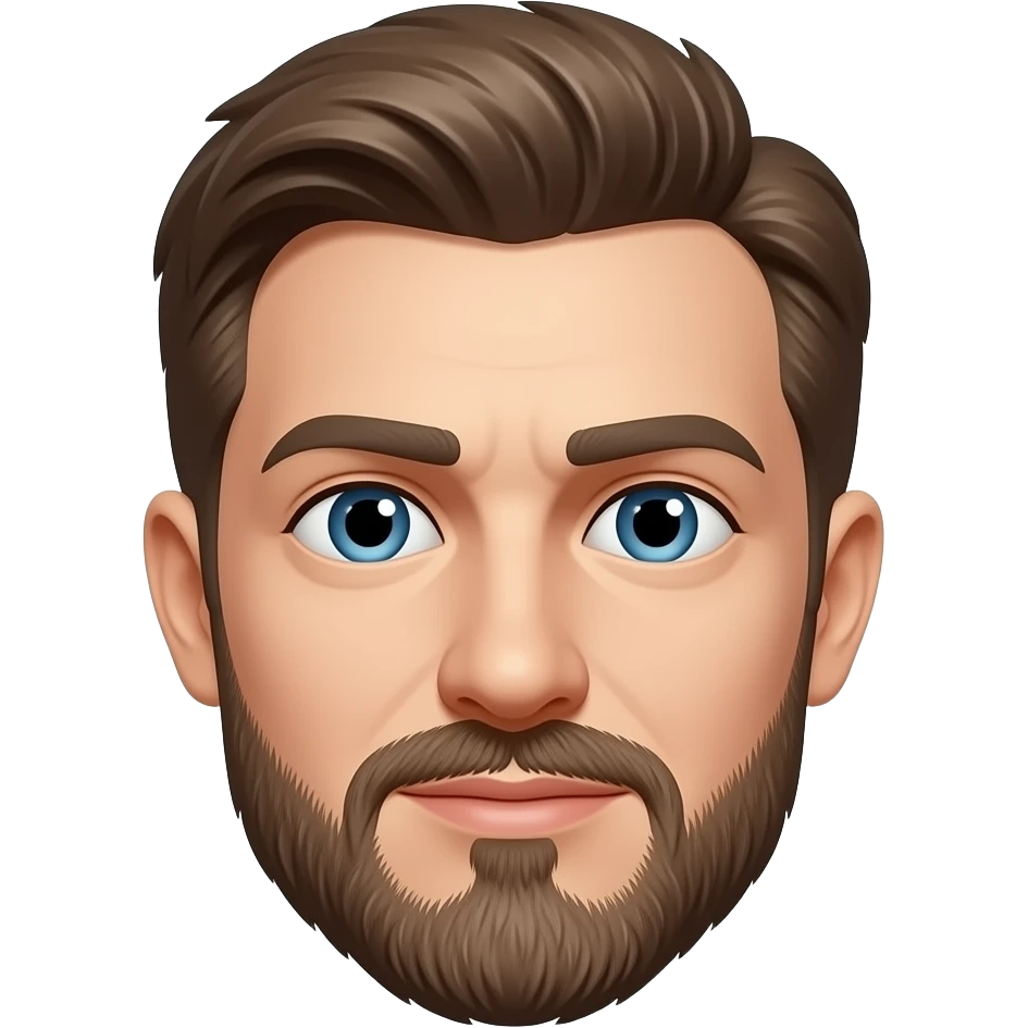 Custom iOS emoji with no blur and a white background. The topic of the emoji is "meme head". It MUST maintain the general apple iOS emoji style. emoji