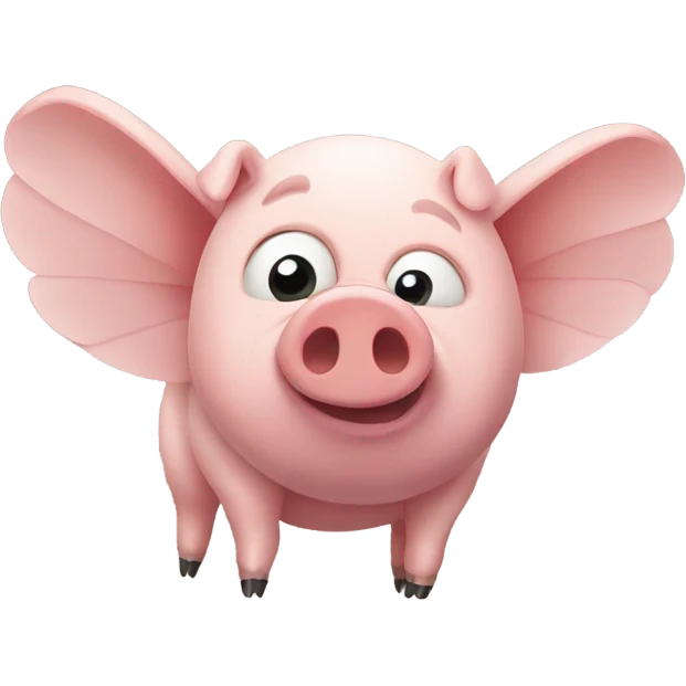 Pig fly emoji