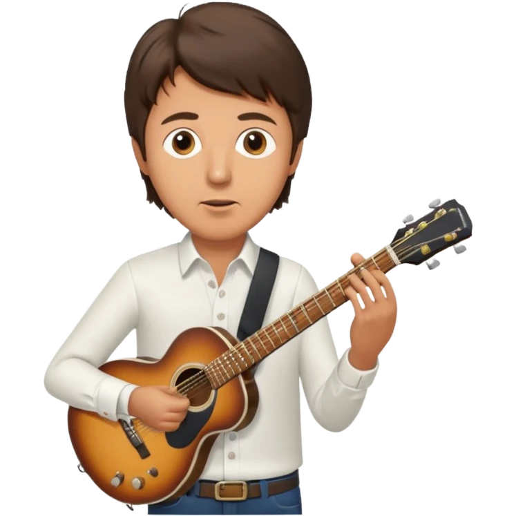 Paul McCartney playing guitar emoji