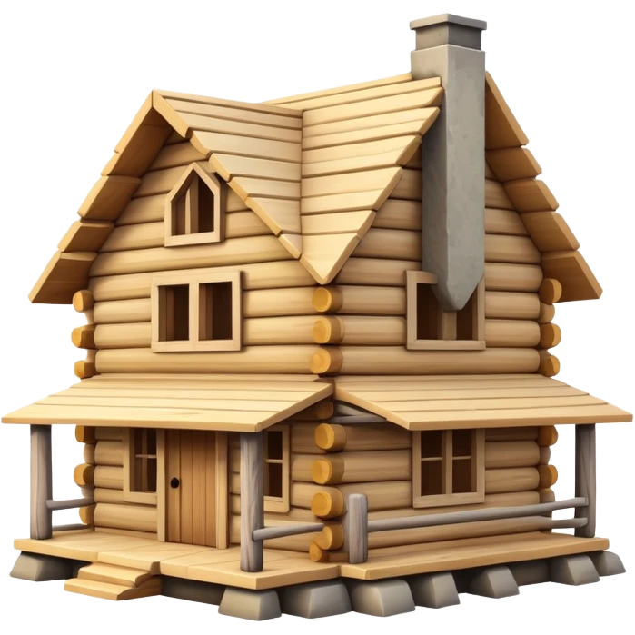 under construction log house emoji