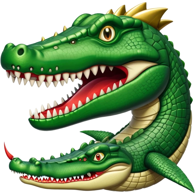 A bomber with a crocodile's head instead of a cockpit emoji