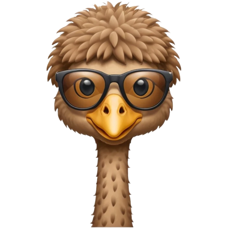 ostrich wearing sun glasses  emoji