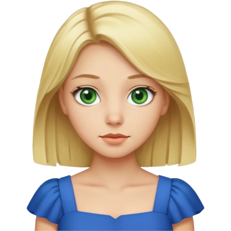 Una ragazza bionda con occhi verdi  emoji