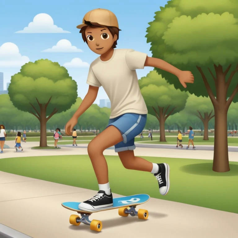 skateboarding at a park emoji