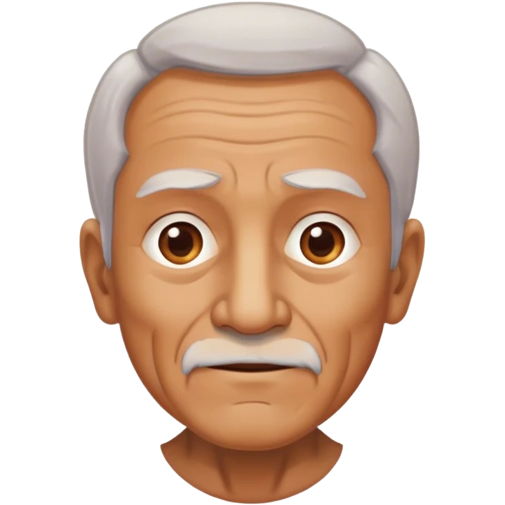 old man half body emoji