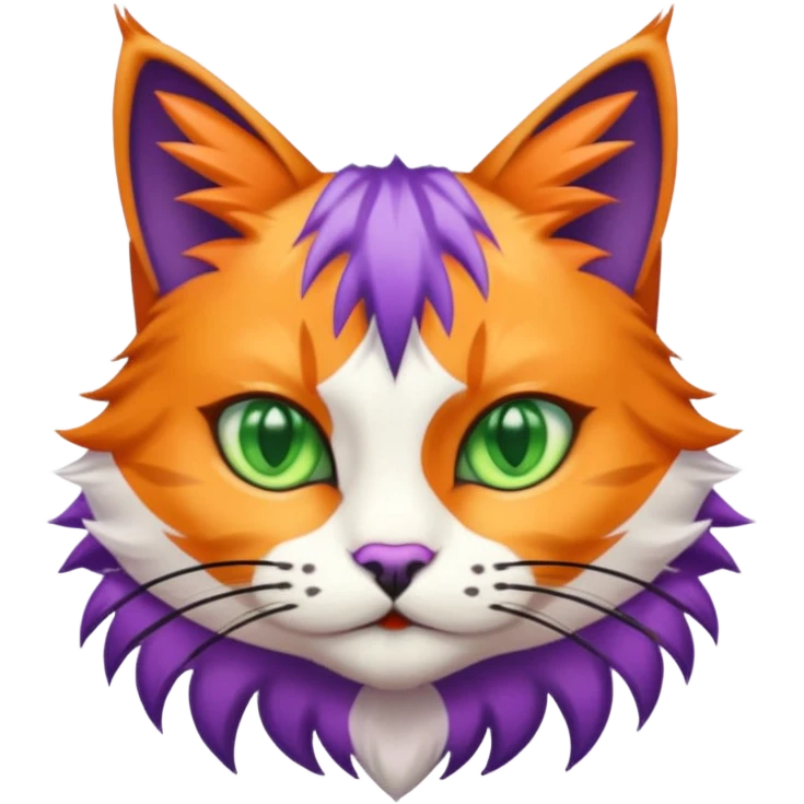 Cailco cat hybrid wildcat collar purple spike a emoji