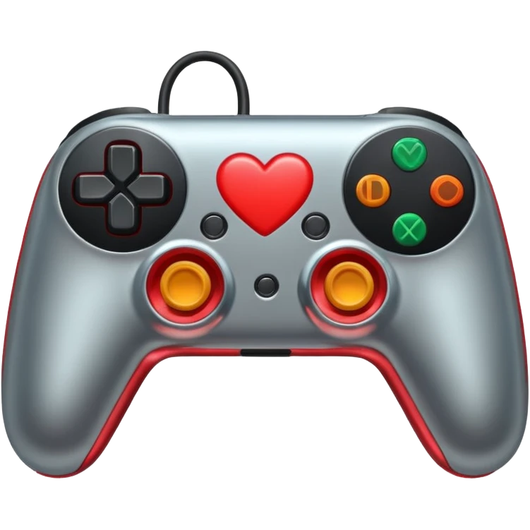 heart with a game controller motif emoji