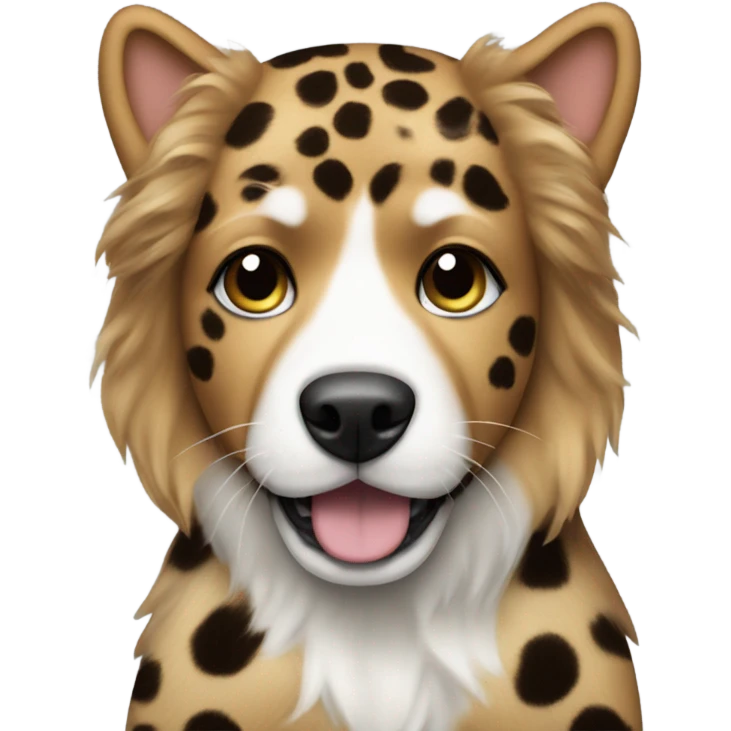 Leopard print dog emoji