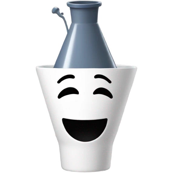 a crazy  with a funnel on his head emoji