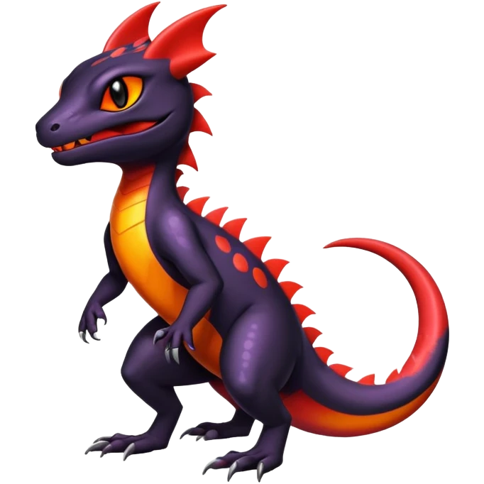 Shiny Dark Exotic Colorful Salandit-Noibat-Litten-Hybrid (Full body) emoji