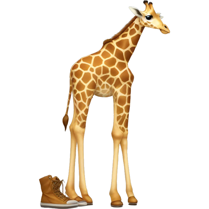 Giraffe with shoes emoji