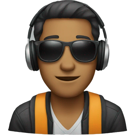 Guy wearing shades and headphones emoji
