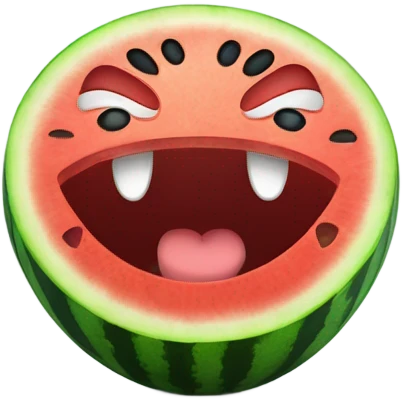 Watermelon happy emoji