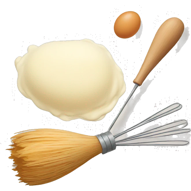 pack of flour, eggs, whisk emoji