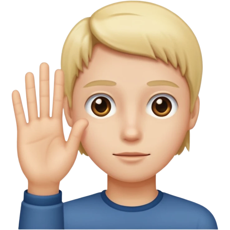 straight face with hand sideways emoji