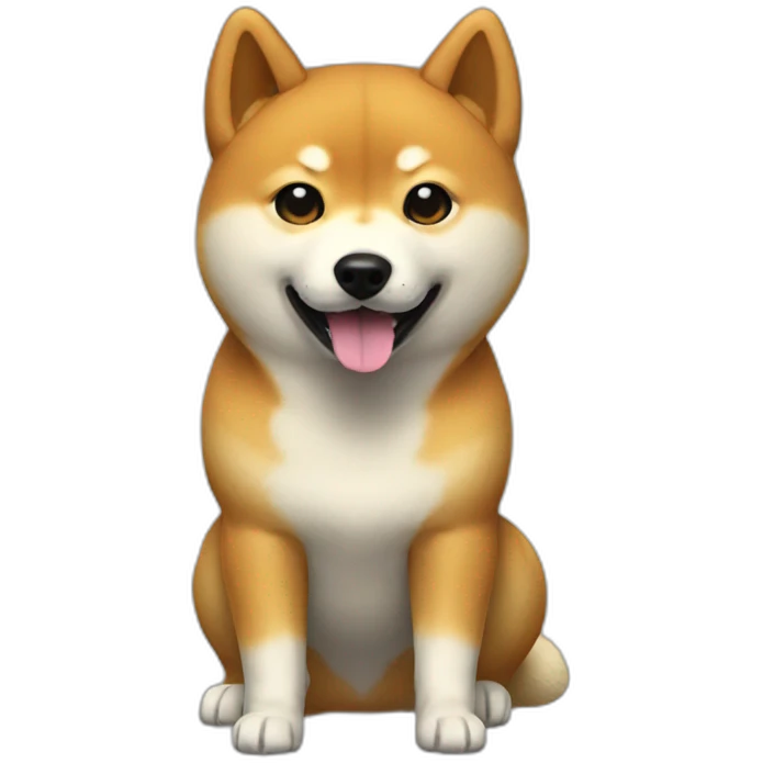Shiba-doge-black emoji
