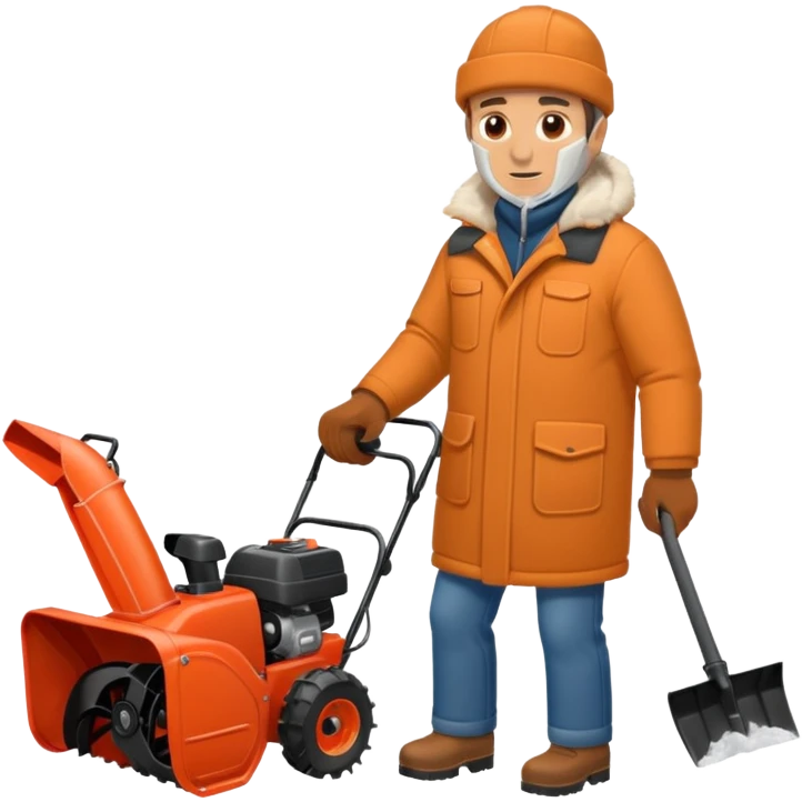 Man with Snowblower emoji
