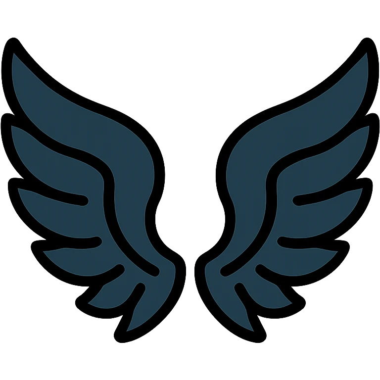 black angel wings emoji