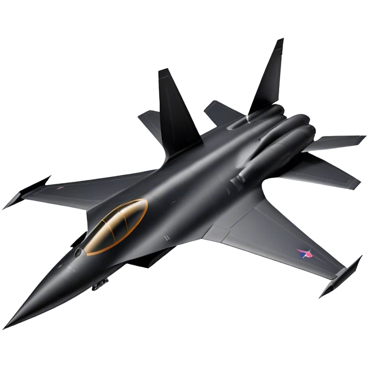 SR-71 Blackbird - Lockheed Martin (Stealth Grey) A sleek, high-speed reconnaissance aircraft with an elongated, needle-like fuselage and a smooth, aerodynamic design. The body is finished in a deep, matte jet-black with subtle panel lines and heat-resistant detailing. Its twin engines are seamlessly integrated into the structure, with sharp, swept-back wings that emphasize speed and stealth. The cockpit canopy is tinted, adding to its mysterious, high-tech aesthetic, while the overall silhouette exudes an aura of unmatched velocity and secrecy. emoji