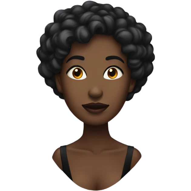 femme noir qui fait un bisous emoji