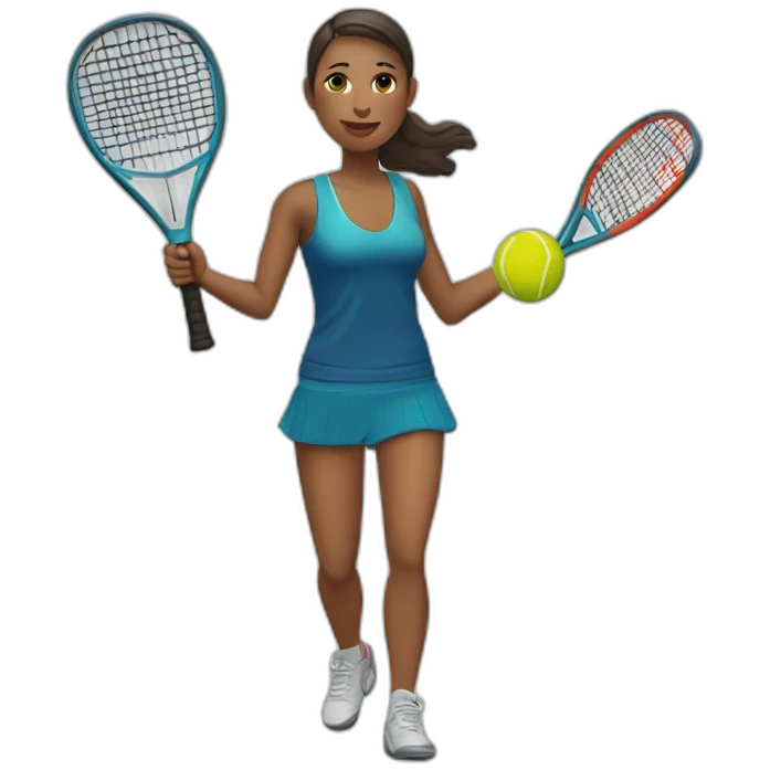 Woman who is playing padel emoji