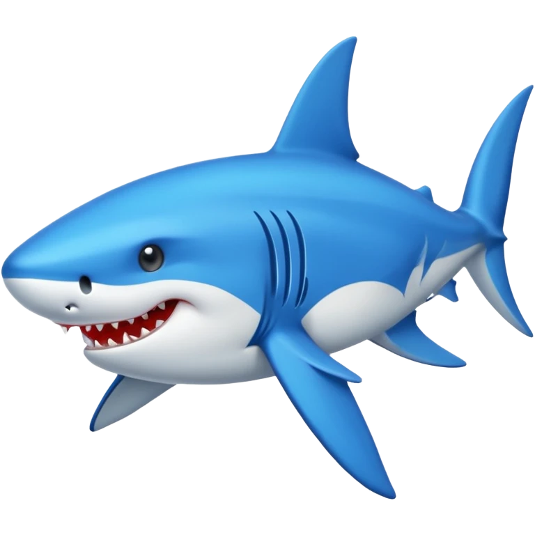 Un tiburón con tenis azules emoji