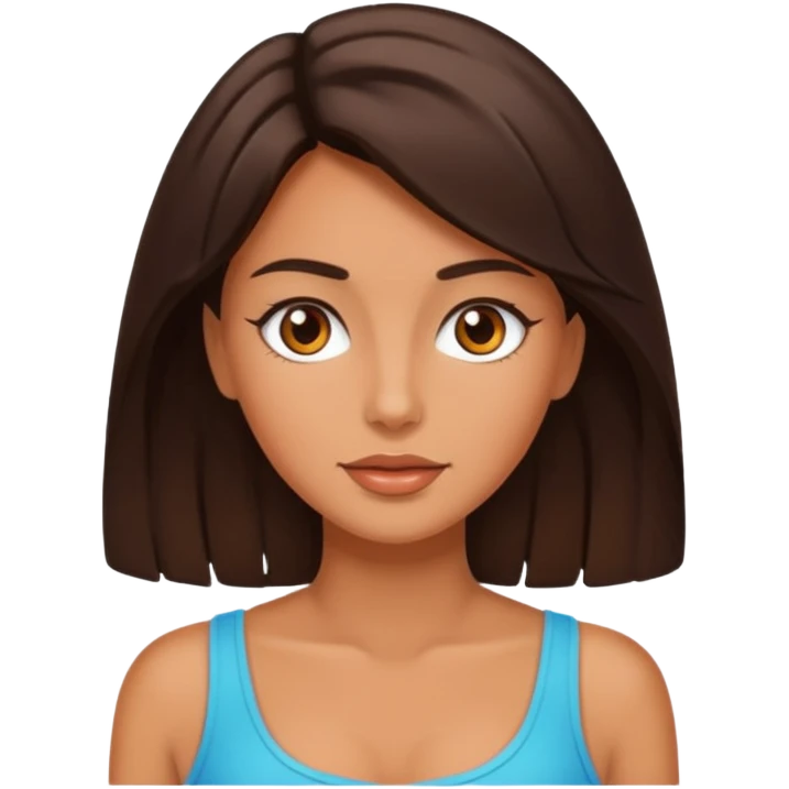 Brunette hot emoji