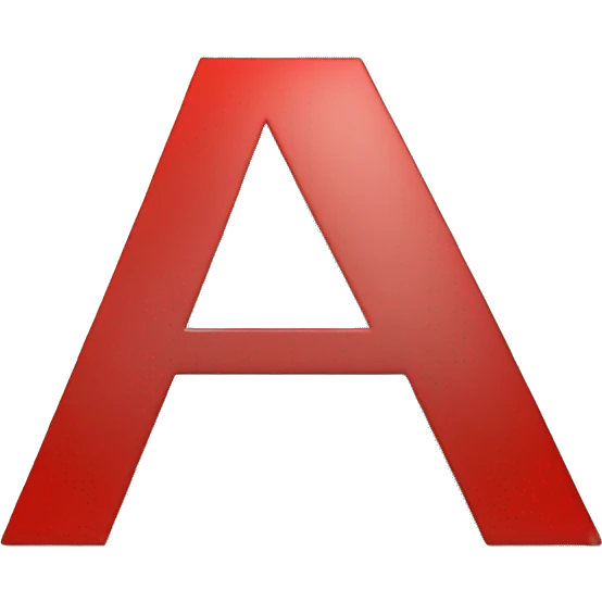 white letter A placed in a red square emoji