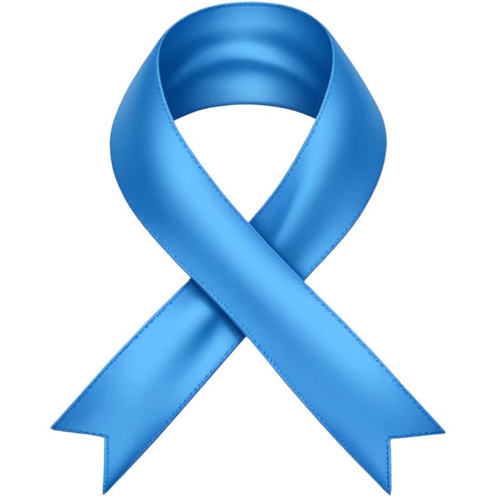 Blue cancer ribbon emoji