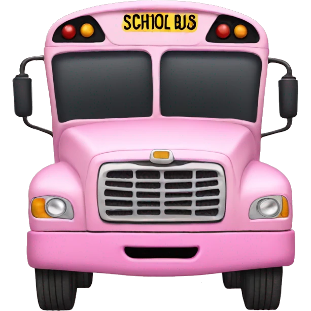 A pink school bus emoji