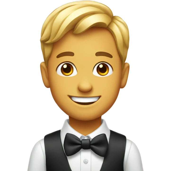 smiling boy in bowtie emoji