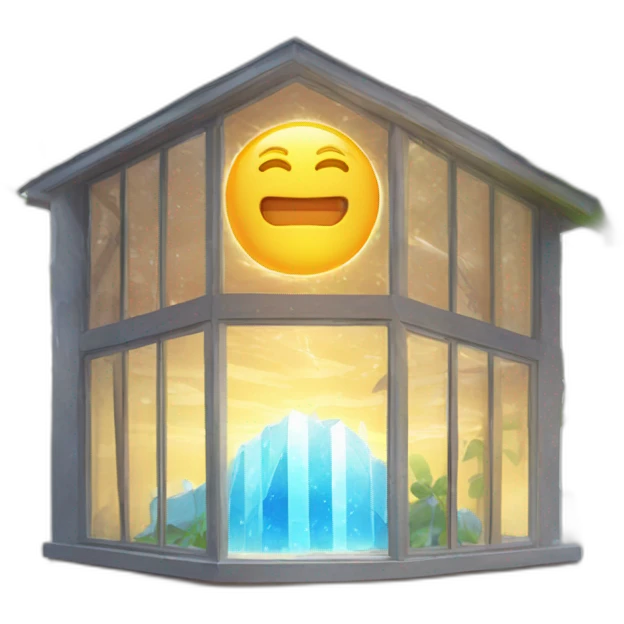 Fachada de cristal que genera energia con el sol emoji