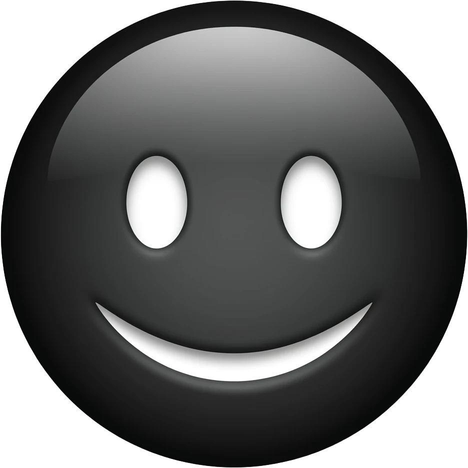 Make a black smile emoji emoji