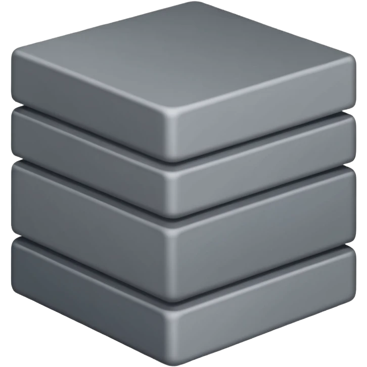 stack of squares (4) going away from the camera emoji