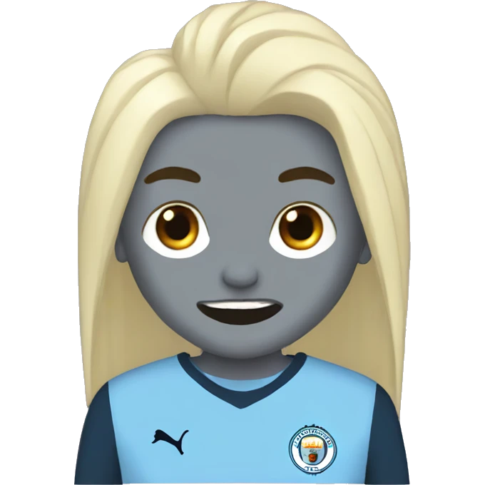 vampire with a Manchester City shirt emoji