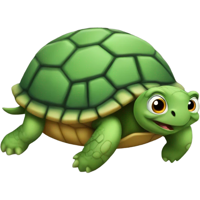 Turtle going fast emoji